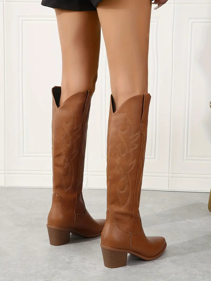 Jill | Bottes Cowboy Occidentales Embroisées pour Femmes