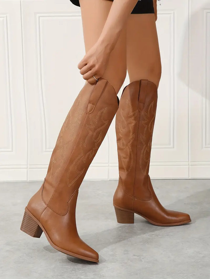 Jill | Bottes Cowboy Occidentales Embroisées pour Femmes
