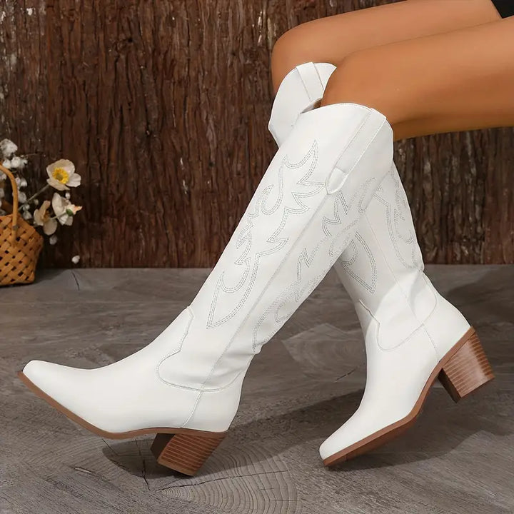 Jill | Bottes Cowboy Occidentales Embroisées pour Femmes