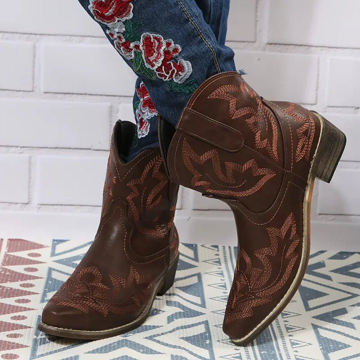 Jody | Bottines Western Embroidered Élégantes pour Femme