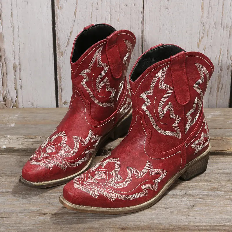 Jody | Bottines Western Embroidered Élégantes pour Femme