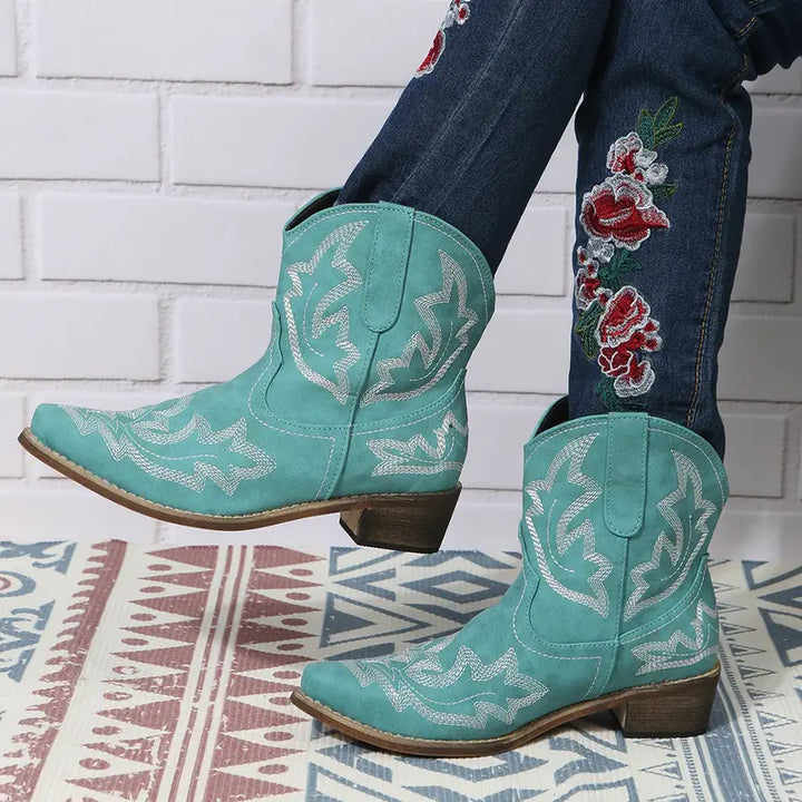 Jody | Bottines Western Embroidered Élégantes pour Femme