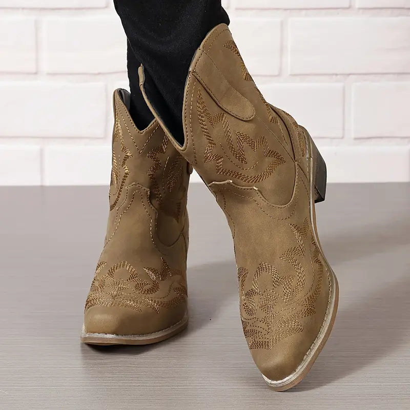Jody | Bottines Western Embroidered Élégantes pour Femme