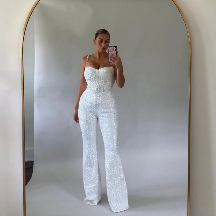 Julianne | Combinaison élégante ceinturée pour Femmes