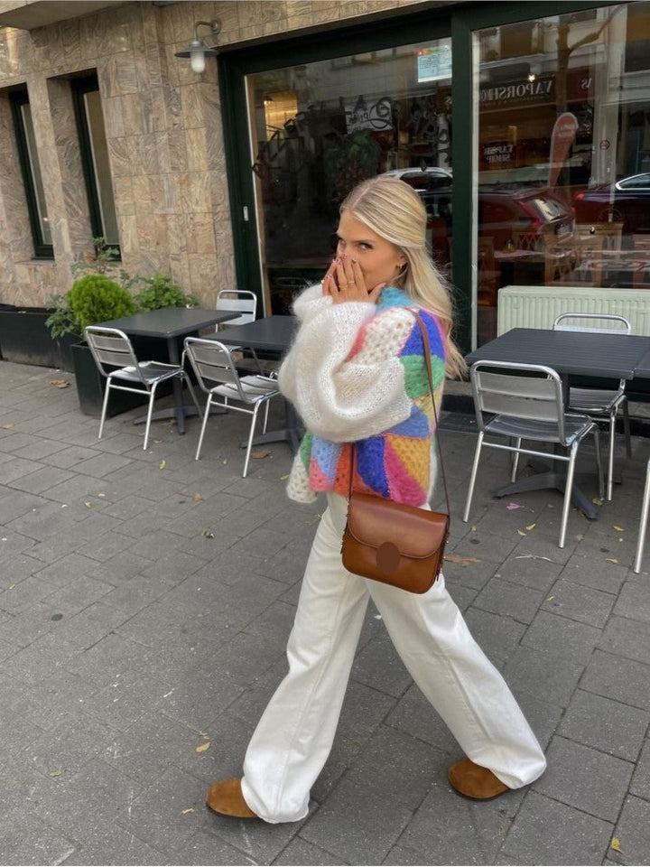 Eszter | Cardigan en patchwork coloré