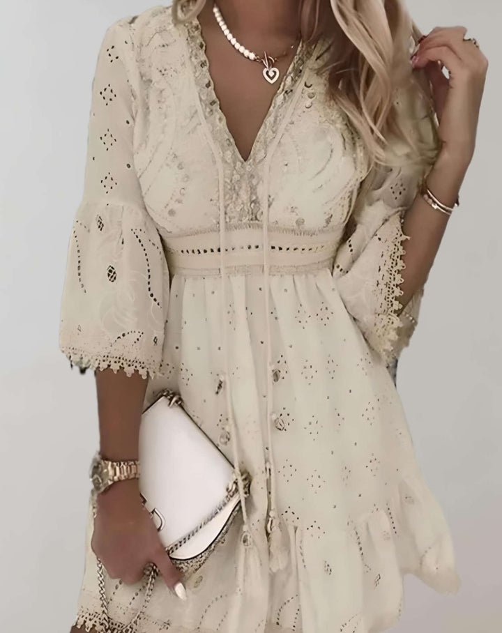 Laureen | Mini-robe avec plein