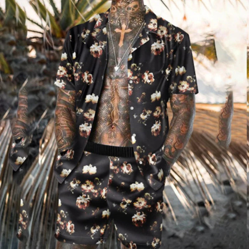Leonard | Ensemble Estival Hawaiien Décontracté pour Hommes