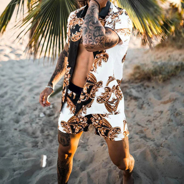 Leonard | Ensemble Estival Hawaiien Décontracté pour Hommes