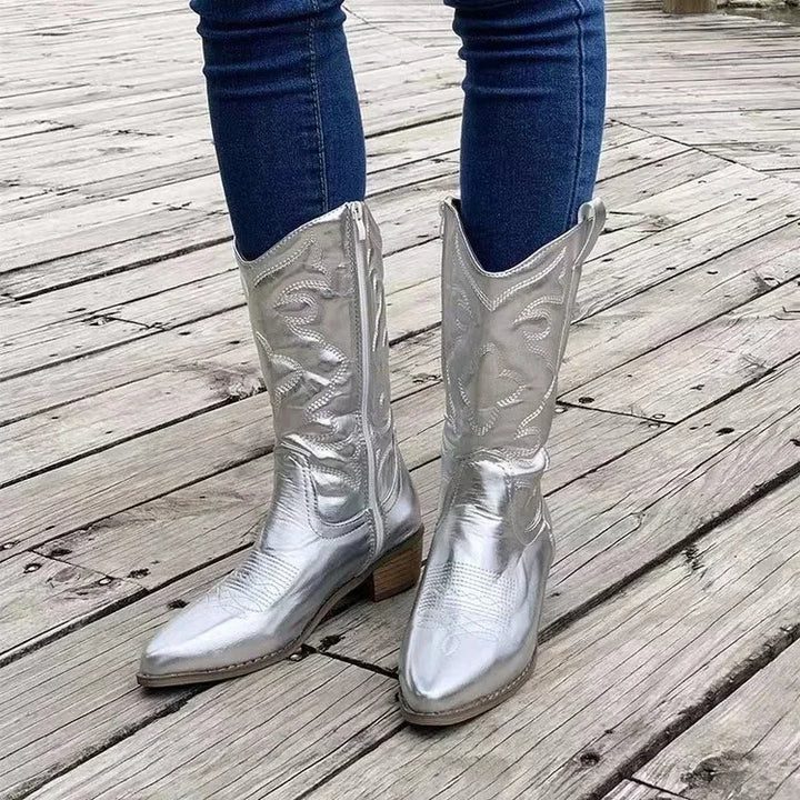 Lynn | Bottes cowboy brodées rétro pour femme
