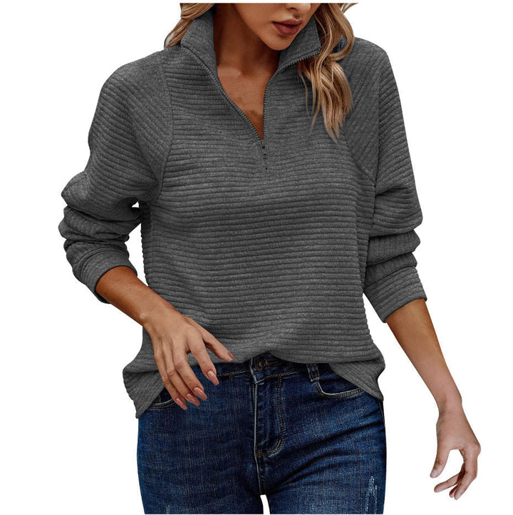 Nora | Confortable pull-over avec demi-zip