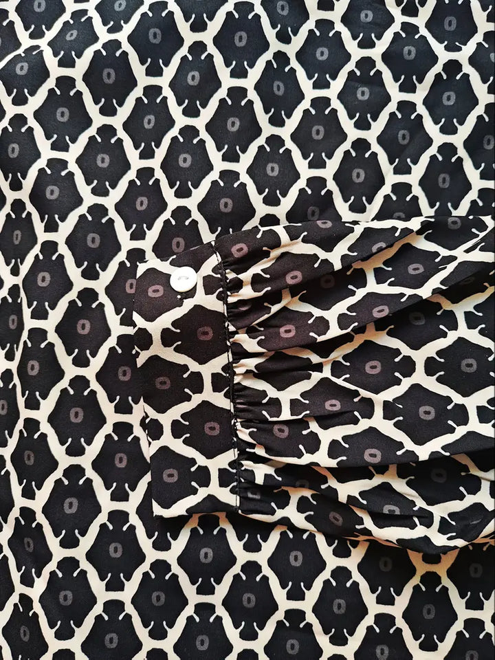 Maria | Élégante blouse imprimée manches longues pour femmes