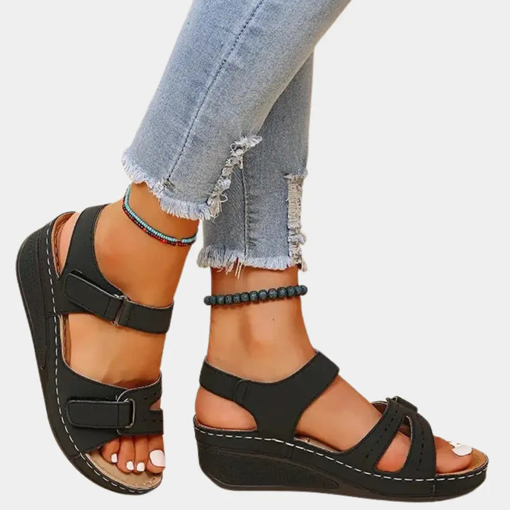 Sandales à bride épaisse semelle compensée pour Femme – Melinda