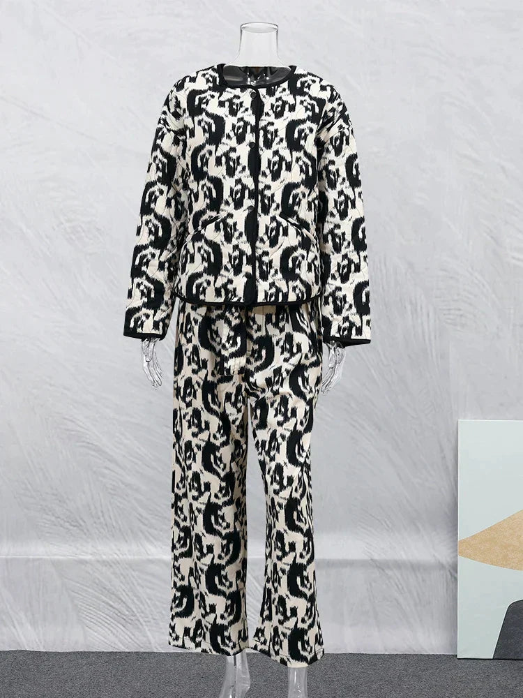 Monique | Manteau vintage avec veste à fleurs