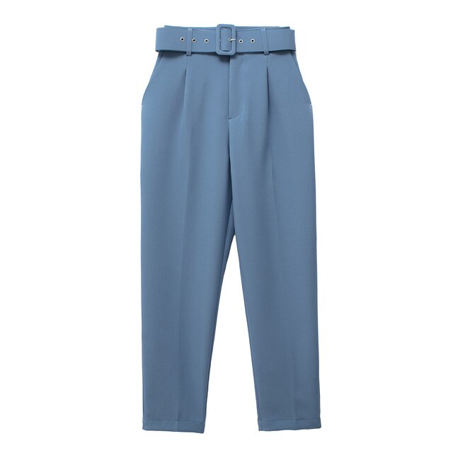 Mikhaela | Pantalon taille haute avec ceinture pour femmes