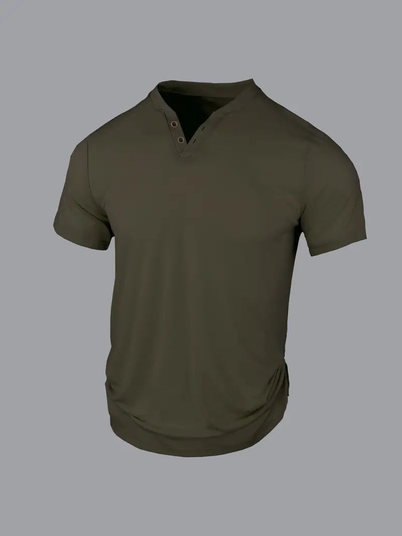 Morrow | T-Shirt Henley Élégant pour Hommes