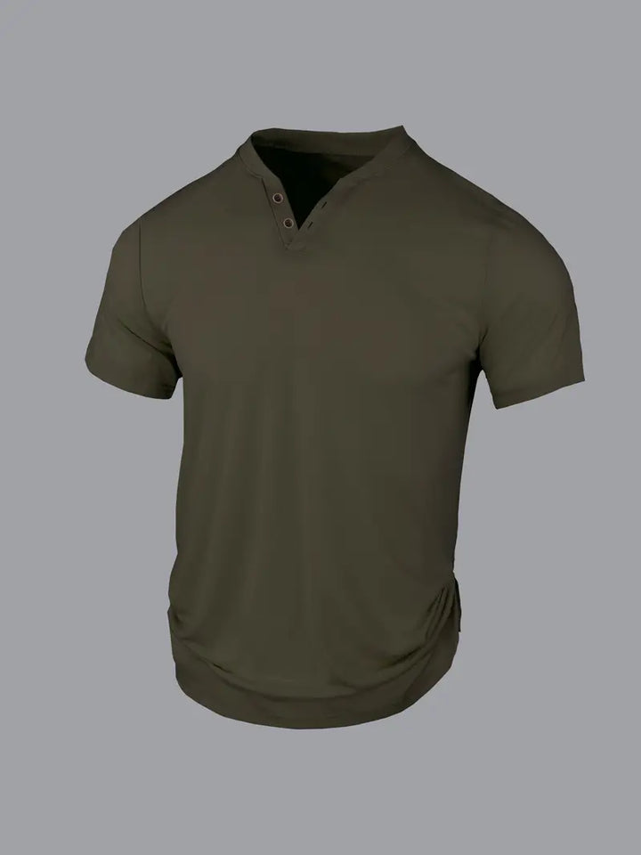 Morrow | T-Shirt Henley Élégant pour Hommes
