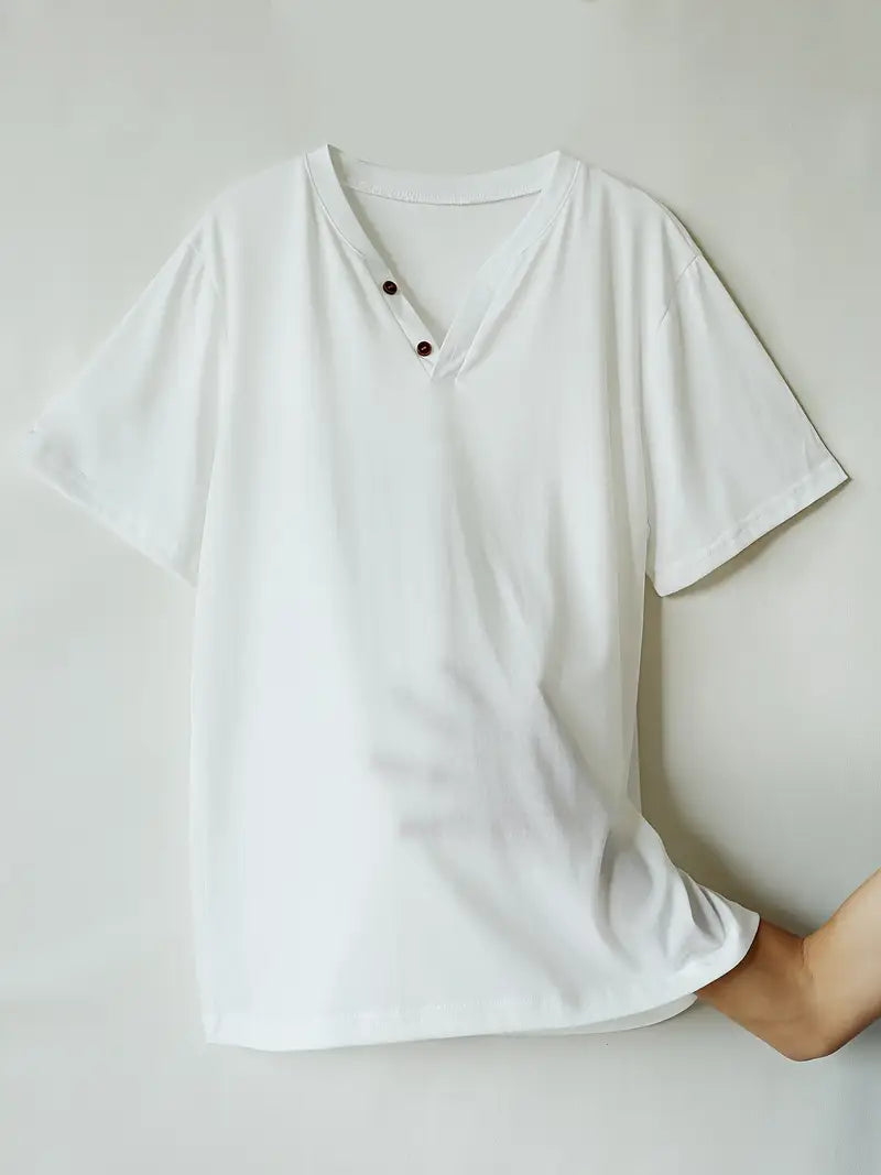 Morrow | T-Shirt Henley Élégant pour Hommes