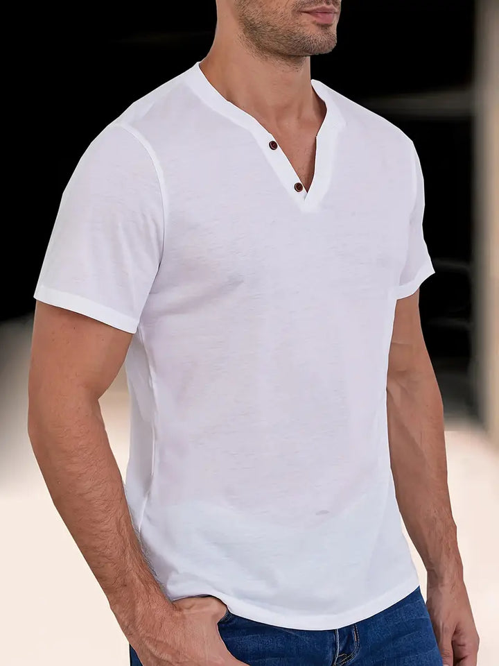 Morrow | T-Shirt Henley Élégant pour Hommes