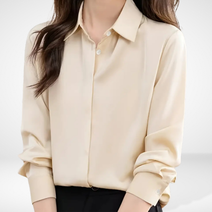 Blouse fluide à col chemise pour Femme – Nanette