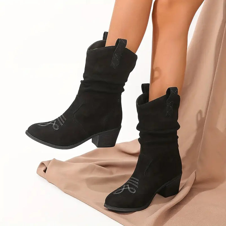 Nola | Bottes cowboy rétro slouchy pour femmes