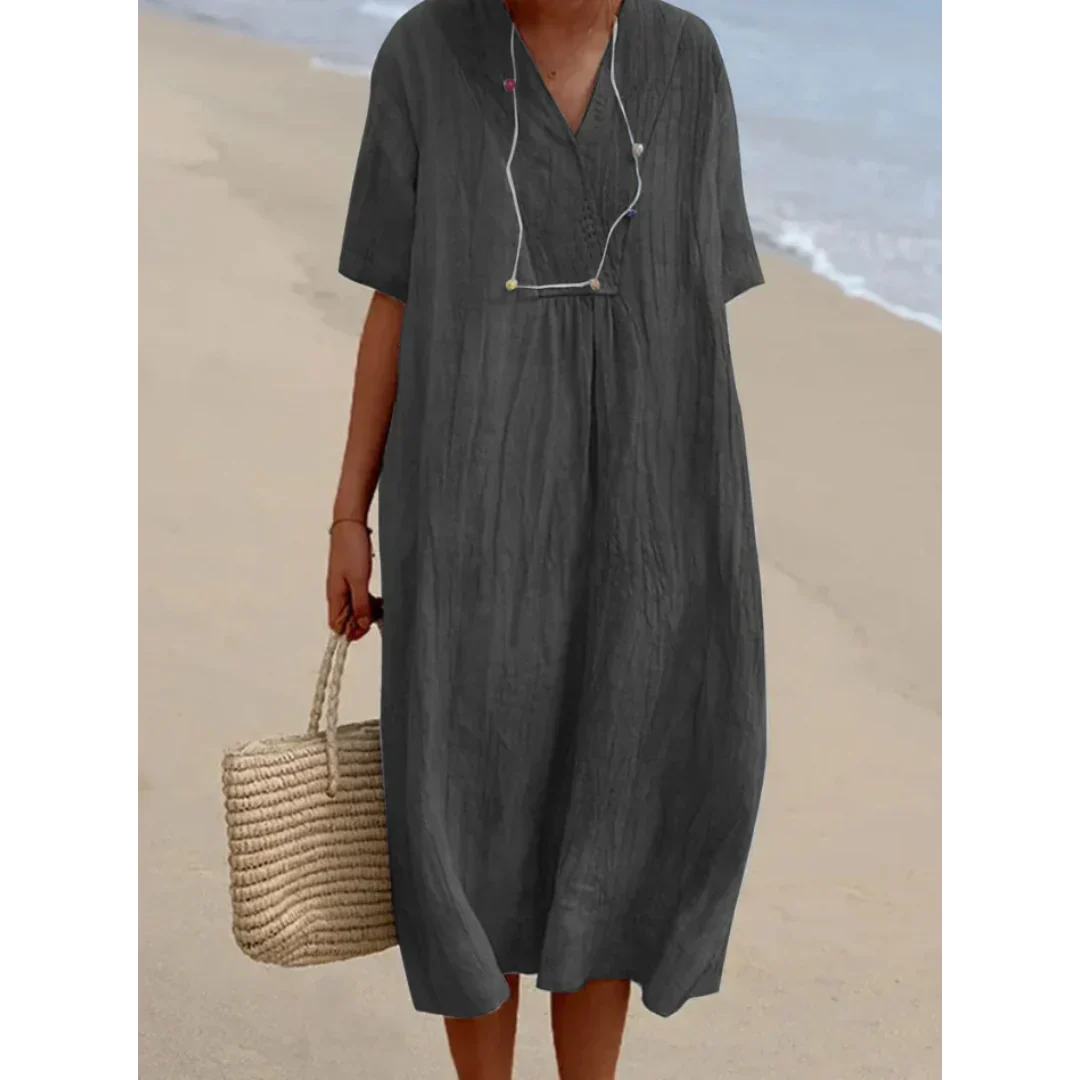 Robe de plage midi fluide pour femmes - Ruth