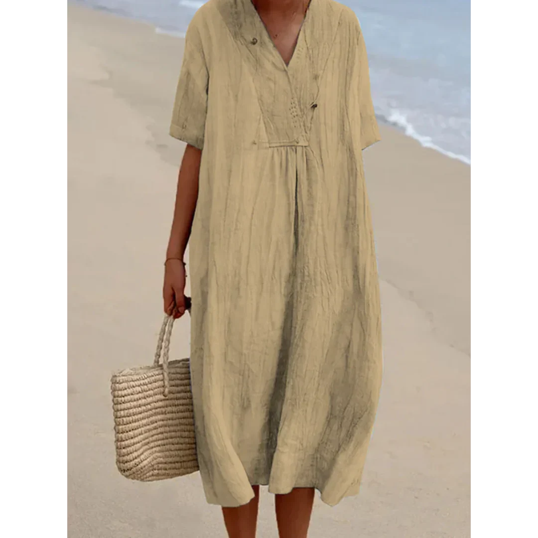 Robe de plage midi fluide pour femmes - Ruth