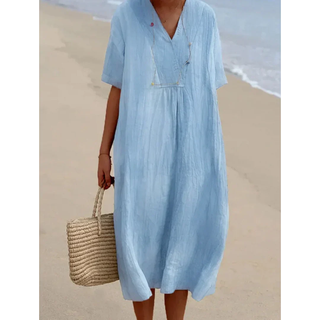 Robe de plage midi fluide pour femmes - Ruth