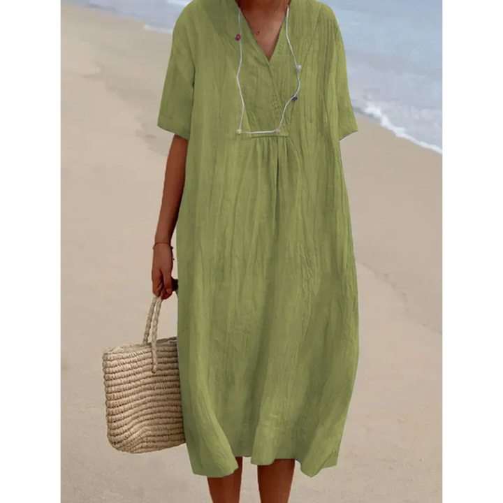 Robe de plage midi fluide pour femmes - Ruth