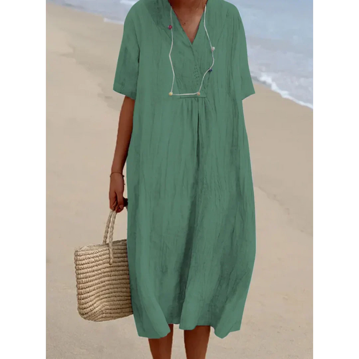 Robe de plage midi fluide pour femmes - Ruth