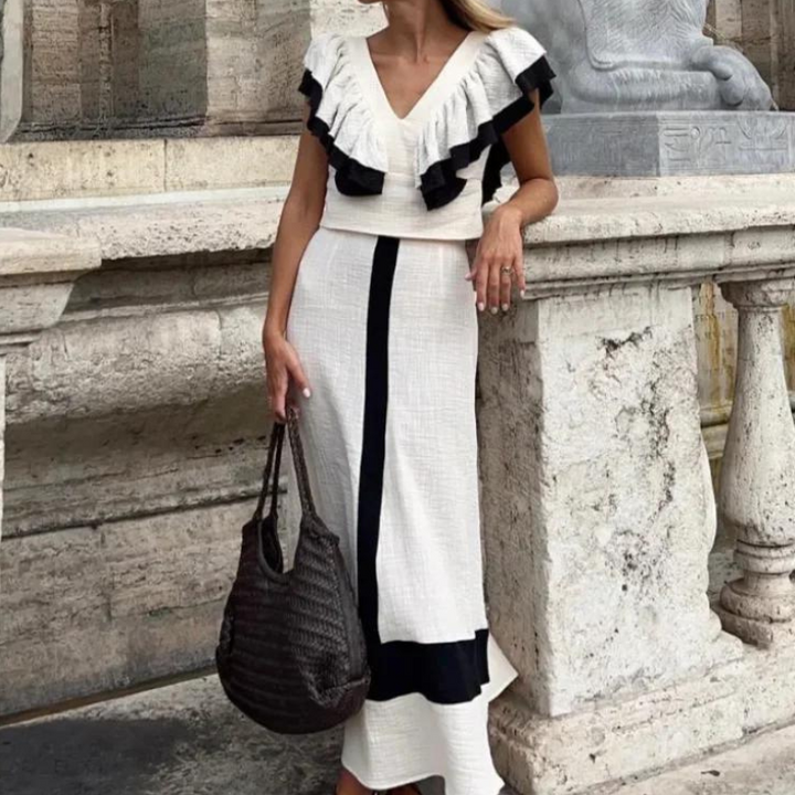 Sari | Robe Longue Slim-fit Taille Haute pour Femmes