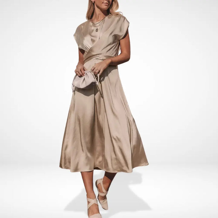 Robe de soirée coupe fluide drapée pour Femmes – Kimmie