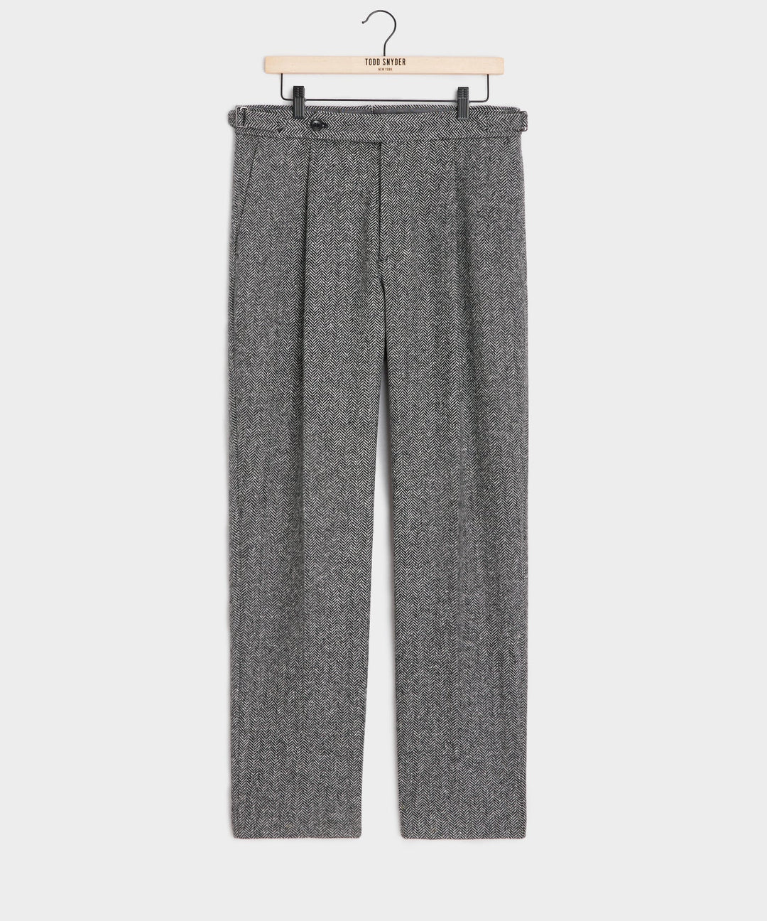 Mansur | Pantalon en laine Donegal gris pour homme