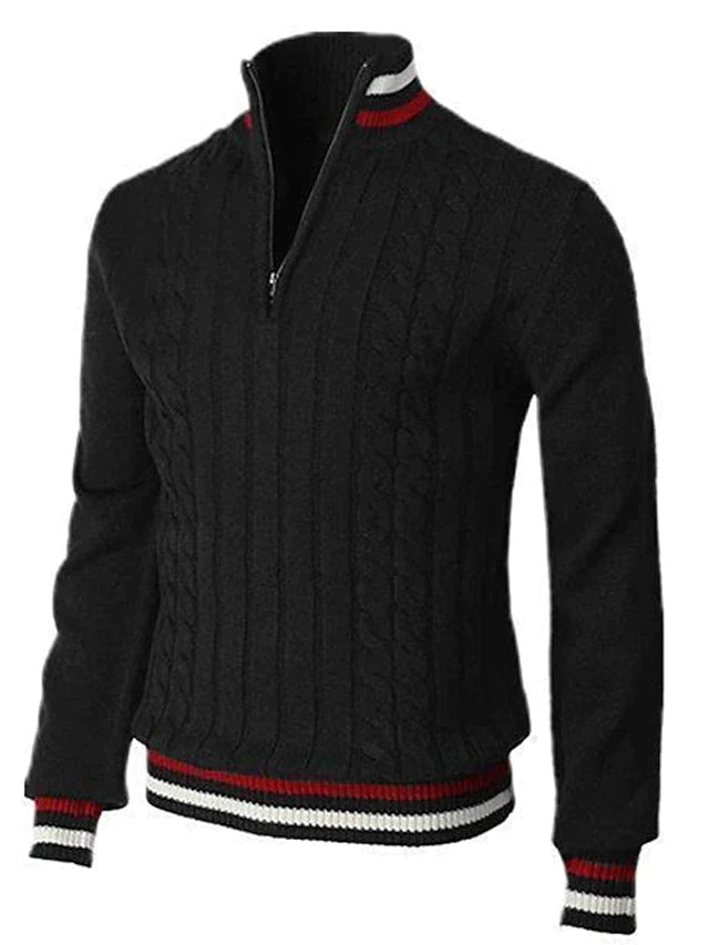Homme Blanc Fermeture Éclair Pull – Oliver