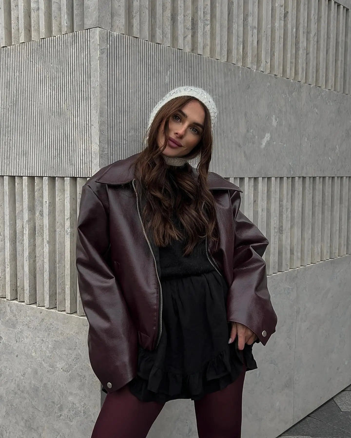 Domitille | Veste en cuir tendance pour femmes