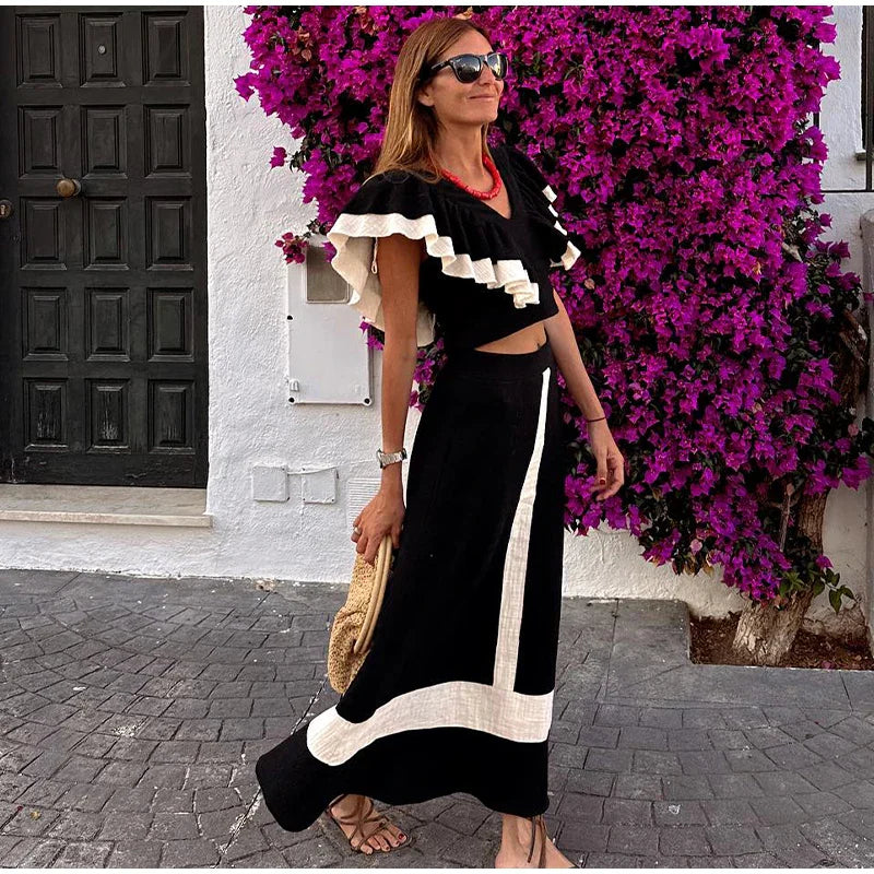 Sari | Robe Longue Slim-fit Taille Haute pour Femmes