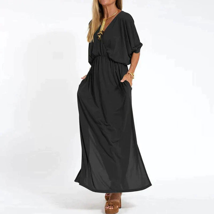Antigone | Maxi-robe boho élégante avec bande à la taille
