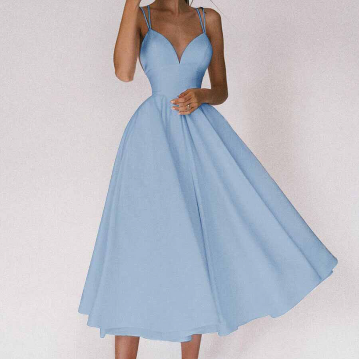 Briyala | Robe élégante avec décolleté en V et bretelles