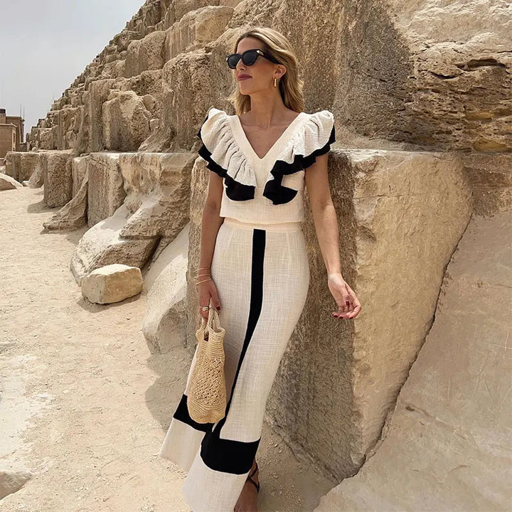 Sari | Robe Longue Slim-fit Taille Haute pour Femmes