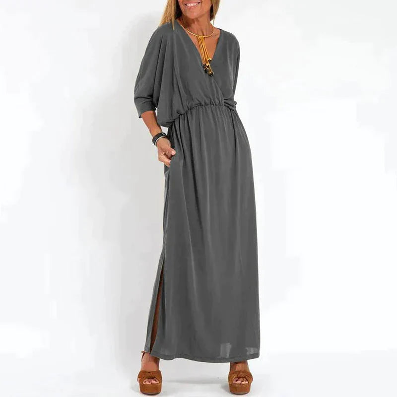 Antigone | Maxi-robe boho élégante avec bande à la taille
