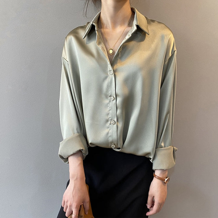 Blouse décontractée à coupe droite pour femmes – Kring