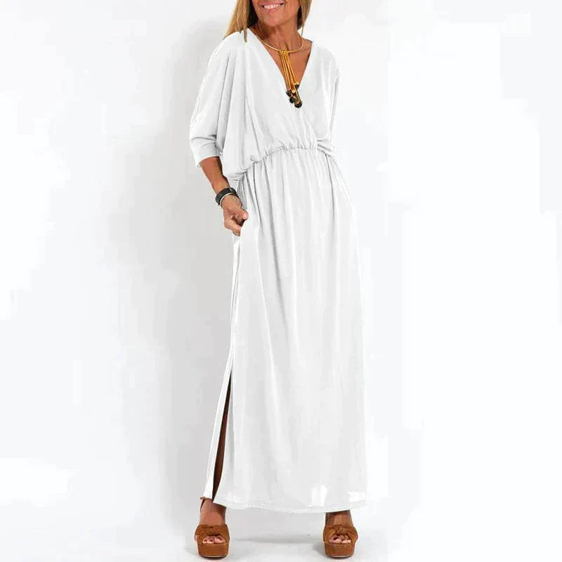 Antigone | Maxi-robe boho élégante avec bande à la taille