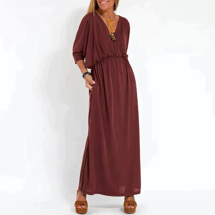 Antigone | Maxi-robe boho élégante avec bande à la taille
