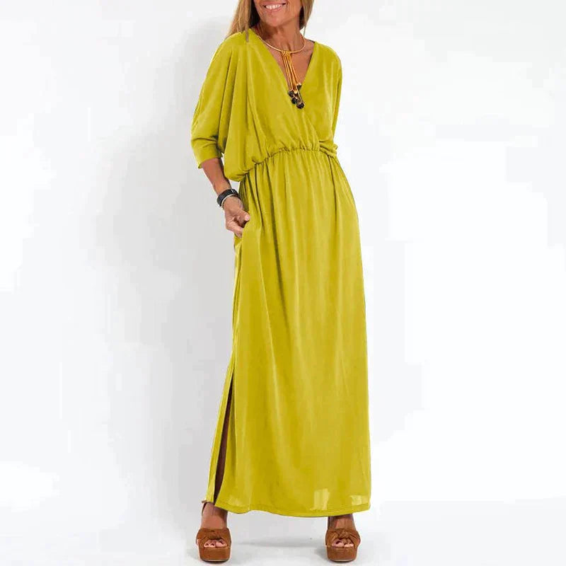 Antigone | Maxi-robe boho élégante avec bande à la taille