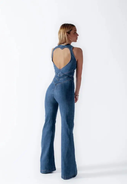 Anurandha | Combinaison Taille Haute Rétro Slim Femme