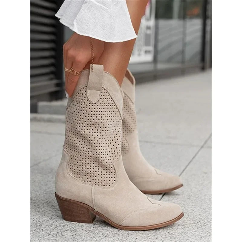 Stacy | Élégantes Bottes Western Rétro pour Femmes