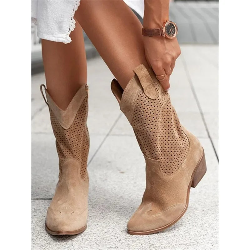 Stacy | Élégantes Bottes Western Rétro pour Femmes