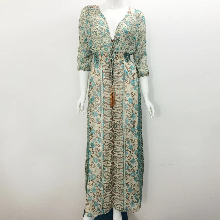 Narinder | European And American Women's Sexy Bohemian Print Dress