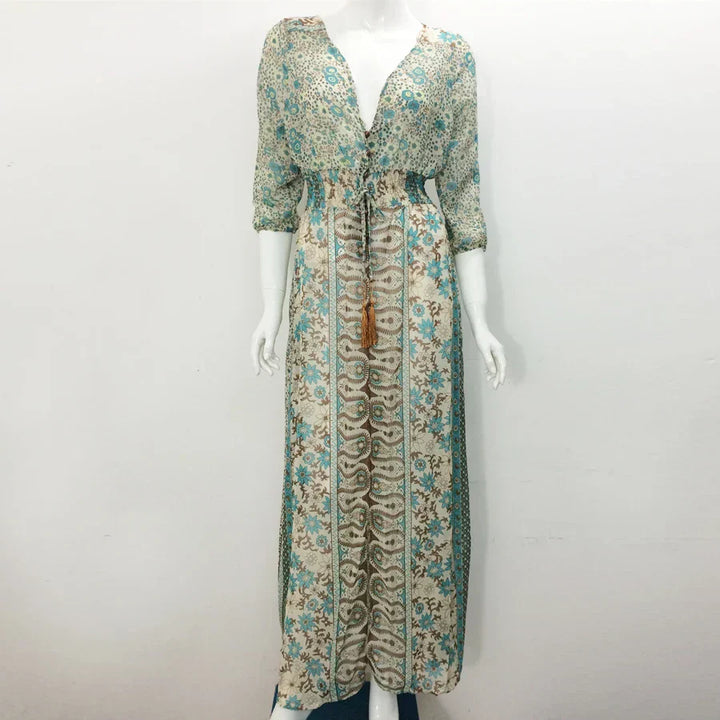 Narinder | European And American Women's Sexy Bohemian Print Dress