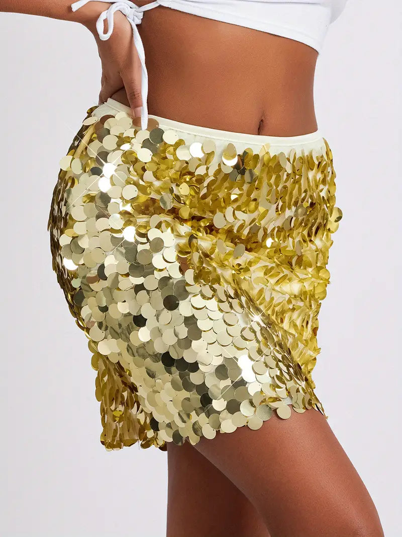 Tiffany | Jupe étincelante mini spectaculaire pour femmes