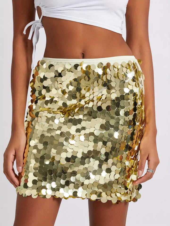 Tiffany | Jupe étincelante mini spectaculaire pour femmes